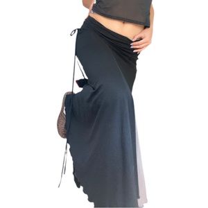 adorable #vintage #y2k vibes lace-up maxi skirt